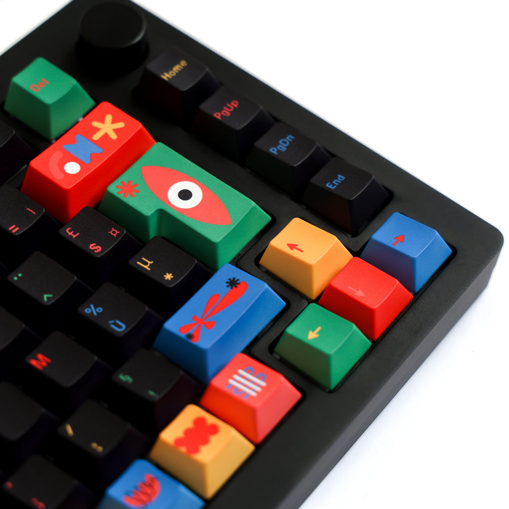 Motif 143-Key Cherry Profile PBT Dye-Sub Keycap Set — keycap texture detail