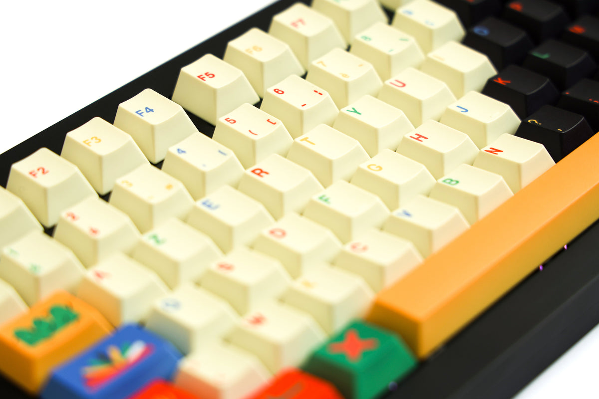 Motif 143-Key Cherry Profile PBT Dye-Sub Keycap Set — colorful keycap detail