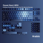 SIMPOCUBIC Ocean Heart MOA PBT Keycap Set Arabic root layout option