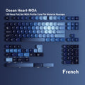 SIMPOCUBIC Ocean Heart MOA PBT Keycap Set French root layout option