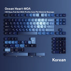 SIMPOCUBIC Ocean Heart MOA PBT Keycap Set Korean root layout option