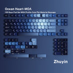 SIMPOCUBIC Ocean Heart MOA PBT Keycap Set phonetic root layout option