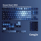 SIMPOCUBIC Ocean Heart MOA PBT Keycap Set Cangjie root layout option