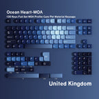 SIMPOCUBIC Ocean Heart MOA PBT Keycap Set UK root layout option