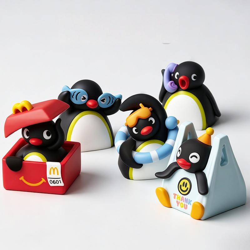 Four Pingu keycap designs displayed together | SIMPOCUBIC