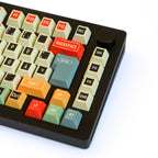 Retro PBT Cherry German QWERTZ keycaps, right-side angled view