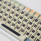 Retro PBT Cherry English QWERTY keycaps, alphanumeric keycap detail