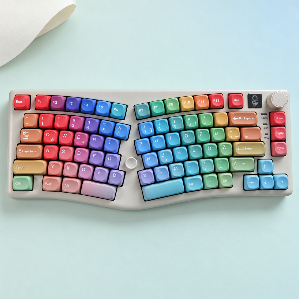 SIMPOCUBIC RHAPSODY MOA ALICE German QWERTZ keycaps, front view