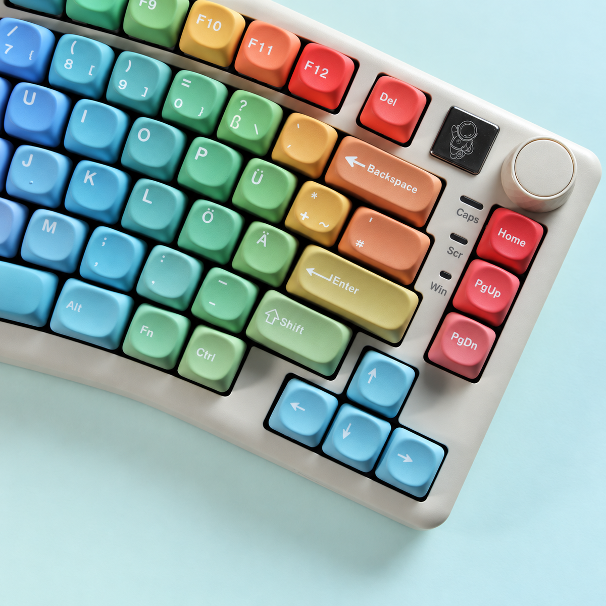SIMPOCUBIC RHAPSODY MOA ALICE German QWERTZ keycaps, right-half detail
