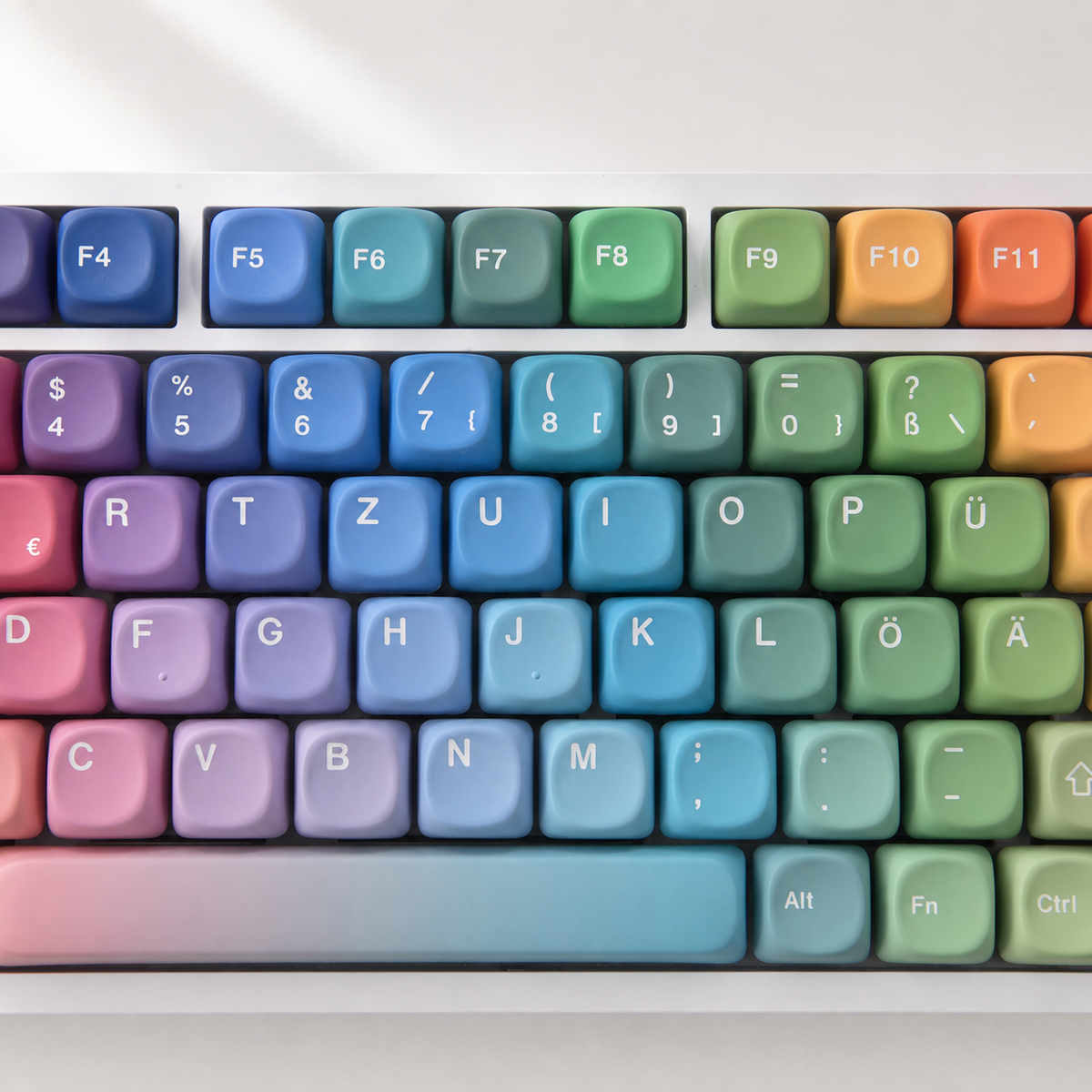 Rhapsody MOA German QWERTZ keycaps, central keys detail