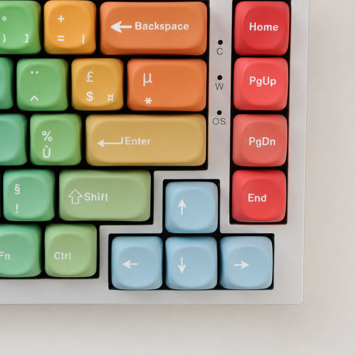 Rhapsody MOA French AZERTY keycaps, arrow keys detail