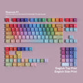 SIMPOCUBIC Rhapsody Shine-through PBT Cherry Keycap Set English double engraving layout option