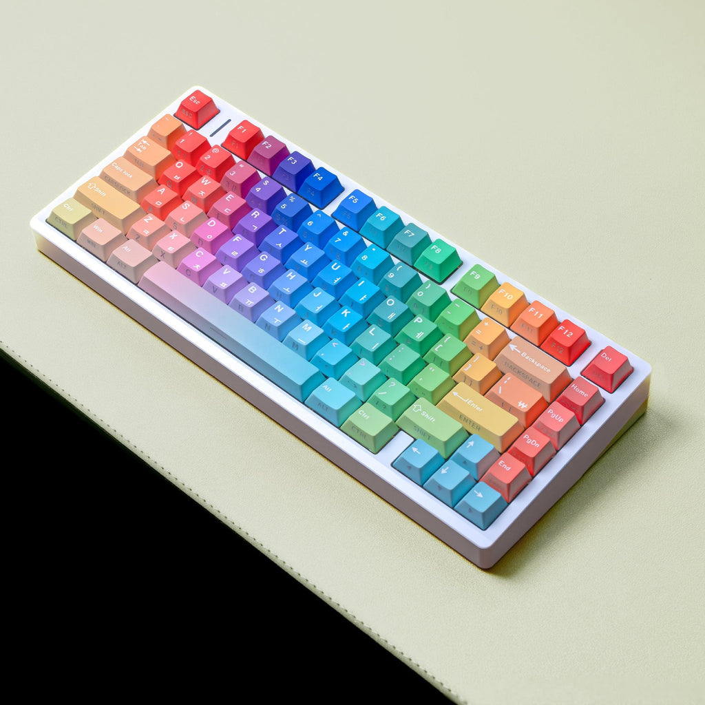 SimpoCubic Rhapsody Shine-through PBT Cherry Keycap Set language kit overview