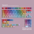 SIMPOCUBIC Rhapsody Shine-through PBT Cherry Keycap Set Russian double engraving layout option