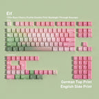 SIMPOCUBIC Spirit Shine-through PBT Cherry Keycap Set German double engraving layout option