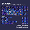 Starry Sky V5 French AZERTY / Double Engraving keycap layout