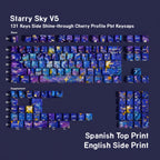 Starry Sky V5 Spanish / ES / Double Engraving keycap layout