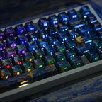 Starry Sky V5 side-printed keycaps close-up