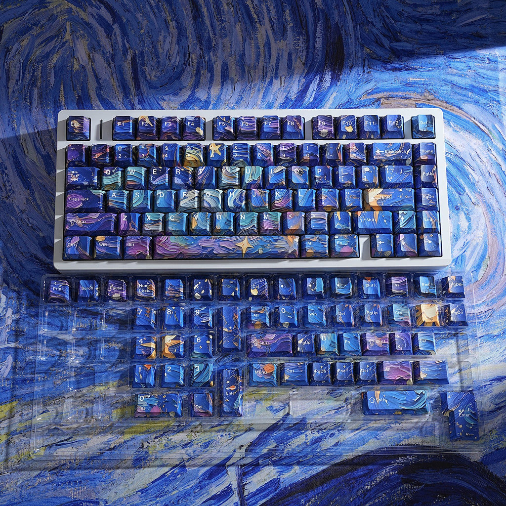 Starry Sky V5 keycap set on mechanical keyboard