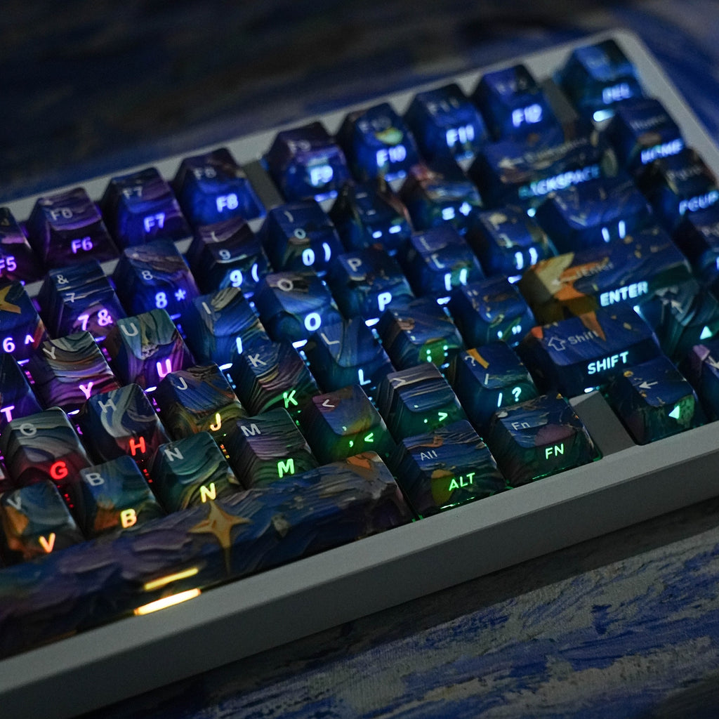 Starry Sky V5 illuminated side-printed keycaps
