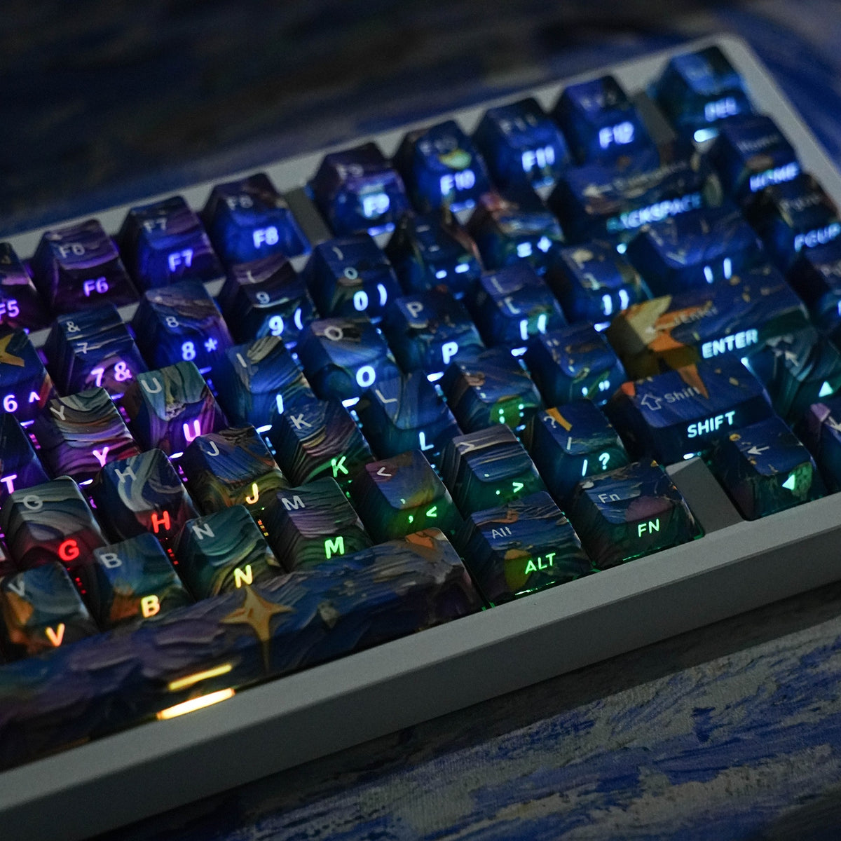 Starry Sky V5 illuminated side-printed keycaps