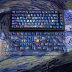 Starry Sky V5 French AZERTY keycaps, complete kit coverage