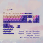 SIMPOCUBIC SunGlow MOA PBT Keycap Set More Languages layout coverage chart