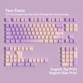 SIMPOCUBIC Taro Paste Shine-through PBT Cherry Keycap Set English double engraving layout option