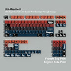 SIMPOCUBIC Uni-gradient Side-printed PBT Cherry Keycap Set French double engraved layout option
