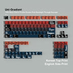 SIMPOCUBIC Uni-gradient Side-printed PBT Cherry Keycap Set Korean double engraving layout option