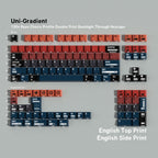 SIMPOCUBIC Uni-gradient Side-printed PBT Cherry Keycap Set English double engraving layout option